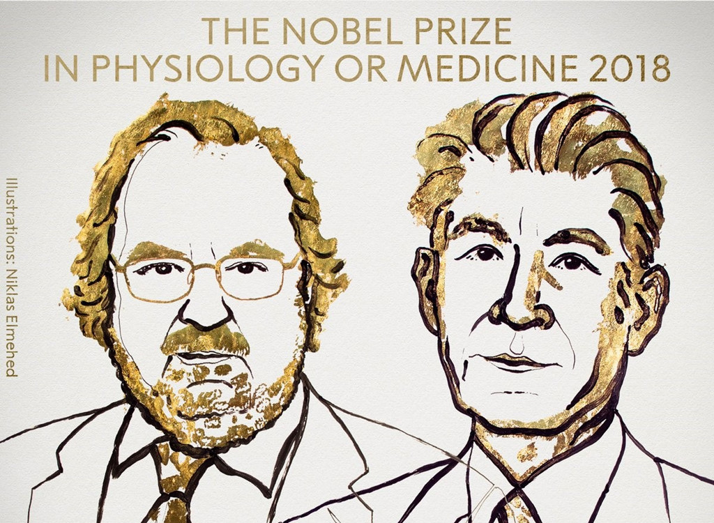 2 nhà khoa học nhận giải Nobel Y khoa 2018