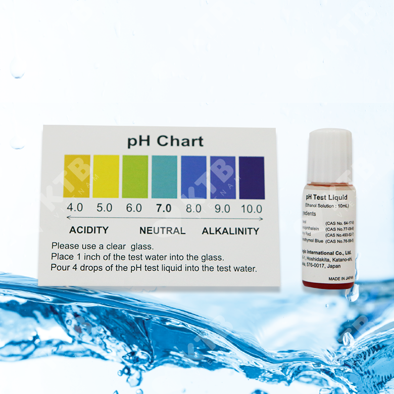 Dung dịch kiểm tra pH nước uống (Nhật Bản) – pH test Liquid for drinking water (Japan)